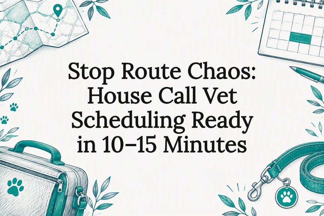 Stop Route Chaos: House Call Vet Scheduling Ready in 10–15 Minutes