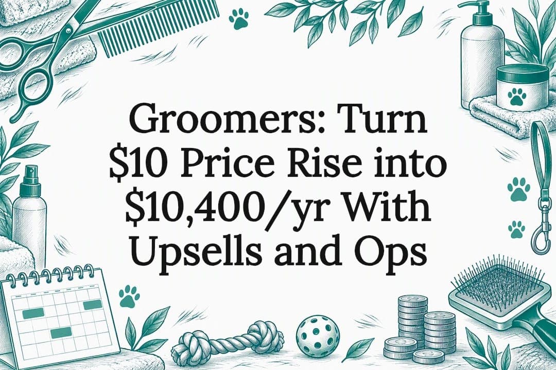 Groomers: Turn $10 Price Rise into $10,400/yr With Upsells and Ops