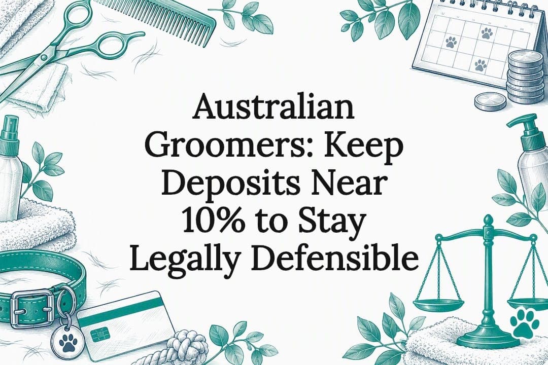 Australian Groomers: Keep Deposits Near 10% to Stay Legally Defensible