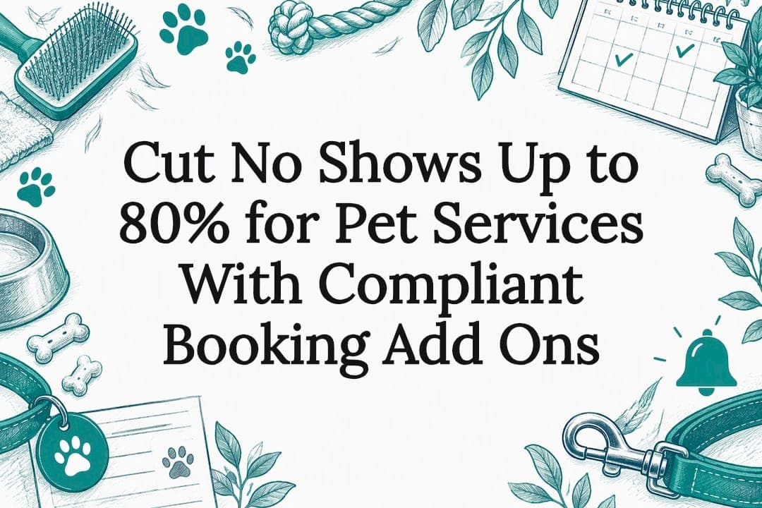 Cut No Shows Up to 80% for Pet Services With Compliant Booking Add Ons