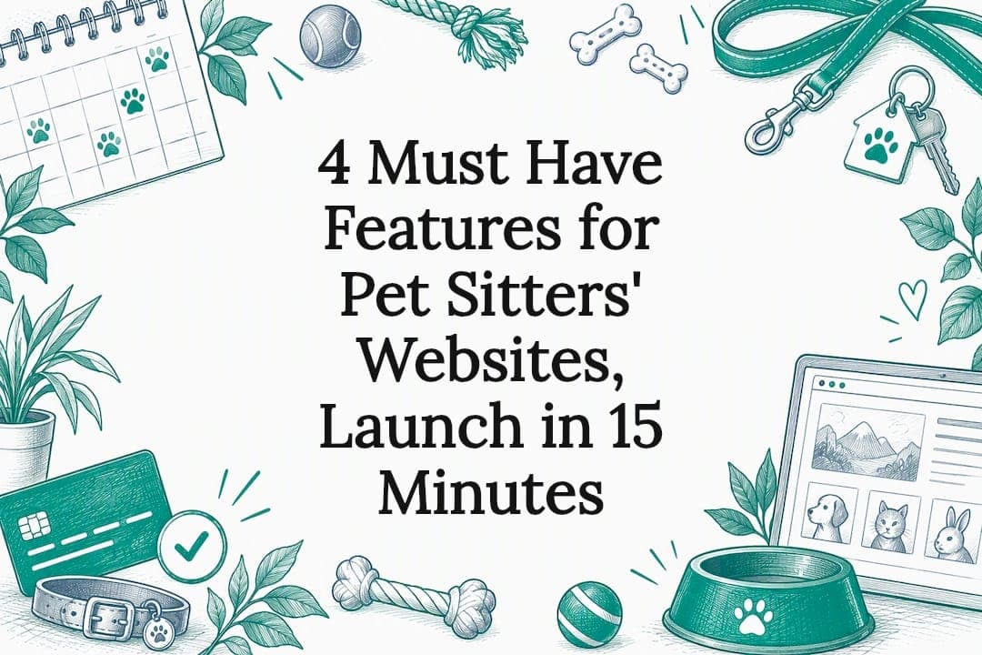 4 Must Have Features for Pet Sitters' Websites, Launch in 15 Minutes
