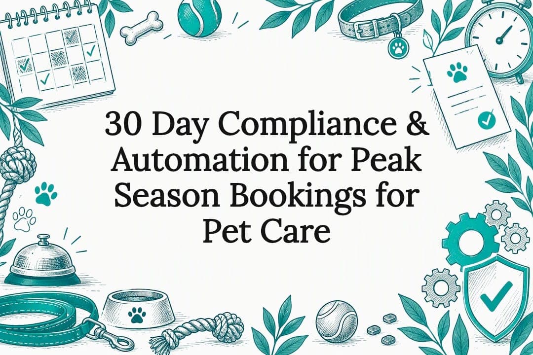 30 Day Compliance & Automation for Peak Season Bookings for Pet Care